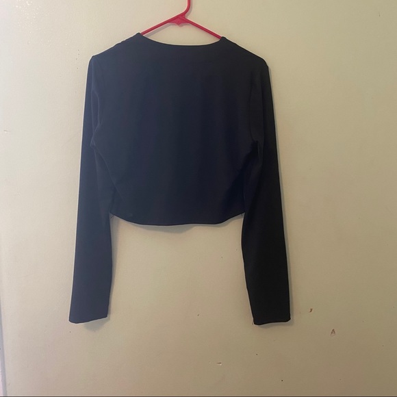Zipper long sleeve crop top - Picture 2 of 2